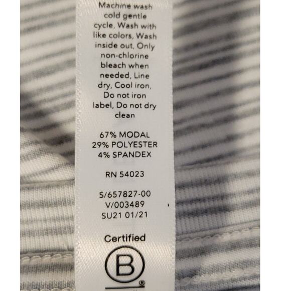 Athleta Cloudlight Stratus‎ Striped Tee Tennis Pickle Ball Athleisure Gym Sz XS - Picture 4 of 5